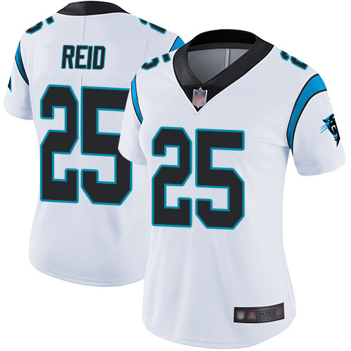 Carolina Panthers Limited White Women Eric Reid Road Jersey NFL Football #25 Vapor Untouchable
